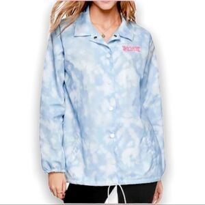 VS Pink Tie Dye Coaches Jacket Oversized